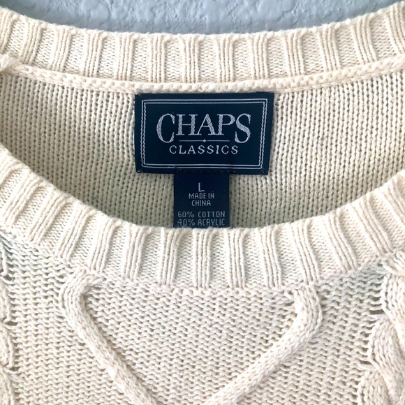 Chaps cream knitted sweater - Picture 4 of 4